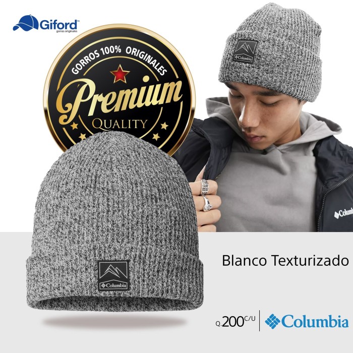 GORRO BLANCO TEXTURIZADO - COLUMBIA
