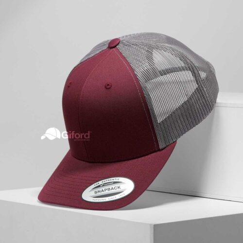 01-YP-CLASSICS®-RETRO-TRUCKER-CAP-corinto-gris- YP Classics® Trucker – Corinto con gris